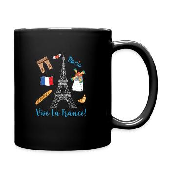 Paris Souvenir Eiffelturm Frankreich Geschenk - Tasse einfarbig - Schwarz - Rechts