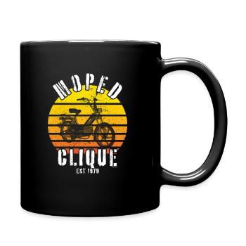 Moped Clique Scooter Mokick Two-Wheeler 1979 - Full Colour Mug - black - Right