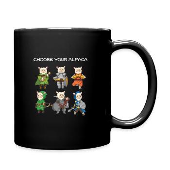 Board Game Choose Alpaca Llama Tabletop Gift - Full Colour Mug - black - Right