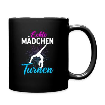Turnen Turntrainer Gymnsatik Sportverein Bodenturn - Tasse einfarbig - Schwarz - Rechts