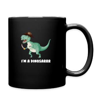 Dinosaur Pirate Dinosarr Nursery Boys Child - Full Colour Mug - black - Right