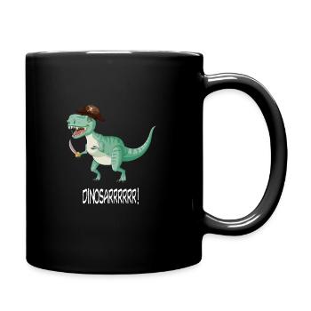 Dinosaur Pirate Dinosarr Nursery Boys Child - Full Colour Mug - black - Right