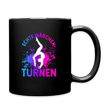 Turnen Gymnsatik Turntrainer Sportverein Geschenk - Tasse einfarbig - Schwarz - Rechts