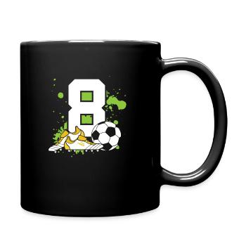 Football Birthday 8 Years Old Young Children - Full Colour Mug - black - Right