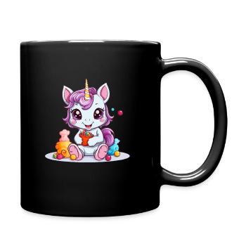 EINHORN SÜßIGKEITEN - Tasse einfarbig - Schwarz - Rechts
