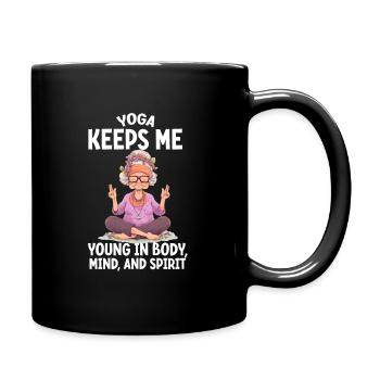 Yoga Keeps Me Young In Body Mind, And Spirit 2 - Full Colour Mug - black - Right
