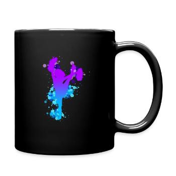 Cheerleader Cheerleading Design Akrobatik Pompons - Tasse einfarbig - Schwarz - Rechts