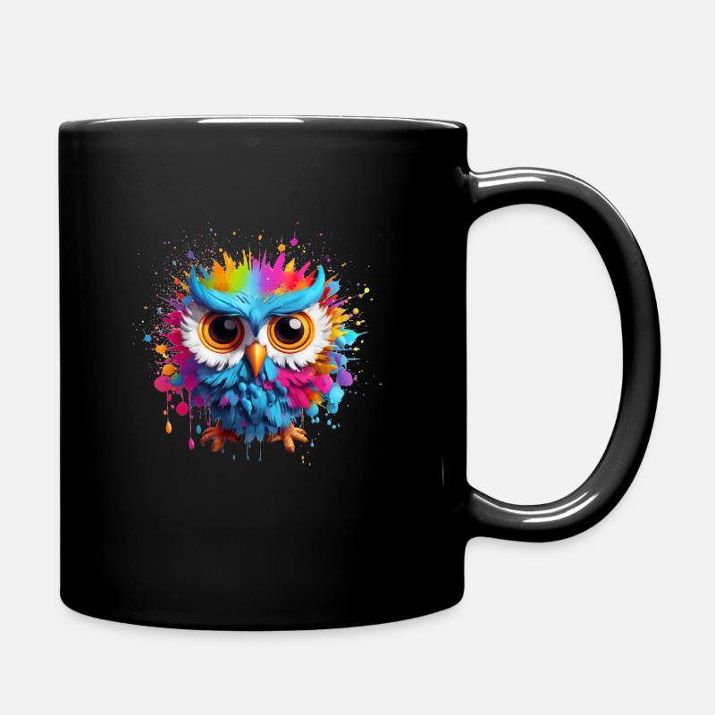 BUNTE EULE - Tasse einfarbig - Schwarz