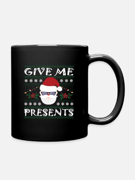 Merry Christmas and a Merry Christmas Eve - Full Colour Mug - black