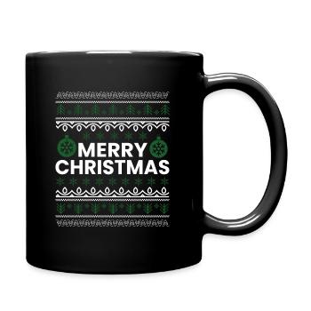 Joyeux Noël et Joyeux réveillon de Noël - Mug uni - noir - Droite