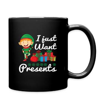 Joyeux Noël et Joyeux réveillon de Noël - Mug uni - noir - Droite