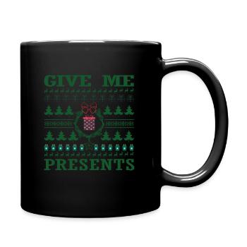 Frohes Fest an Weihnachten - Tasse einfarbig - Schwarz - Rechts