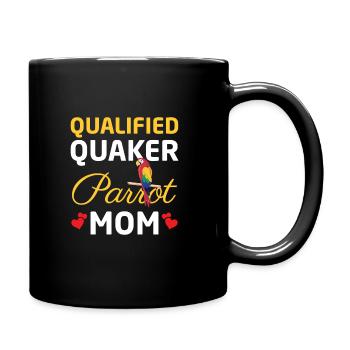 Quaker Parrot Mom Parrot Gift Pet Bird - Full Colour Mug - black - Right
