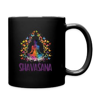 YOGA KLEIDUNG UND MEDITATION - Tasse einfarbig - Schwarz - Rechts