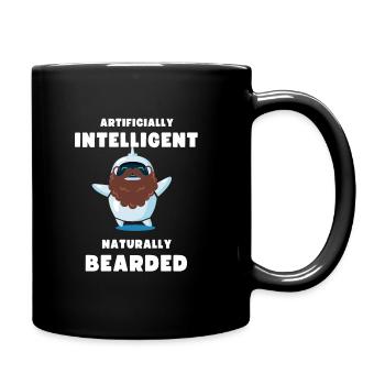 AI Künstliche Intelligenz Coding Geschenk lustig - Tasse einfarbig - Schwarz - Rechts