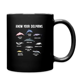 Delfin Arten Delphine Geschenk Ozean - Tasse einfarbig - Schwarz - Rechts