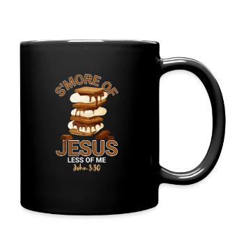 More of Jesus, less of me Camping Chocolate - Full Colour Mug - black - Right