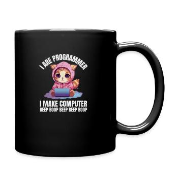 Ich bin Programmierer. Ich mache Computer Beep - Tasse einfarbig - Schwarz - Rechts