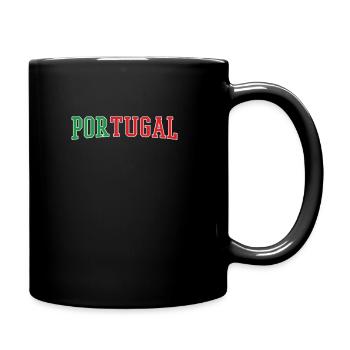 Portugal Flagge Portugiesische Fahne Portugiesen - Tasse einfarbig - Schwarz - Rechts