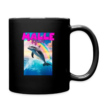 Mallefiziert Delfin Urlaub Mallorca Ibiza Malle - Tasse einfarbig - Schwarz - Rechts
