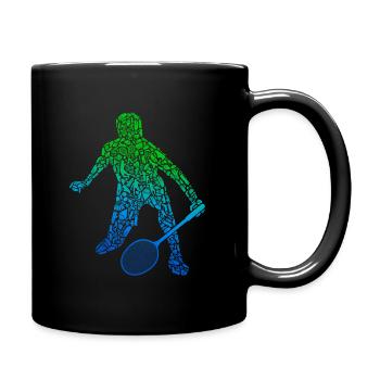 Joueurs de badminton Badminton Enfants - Mug uni - noir - Droite
