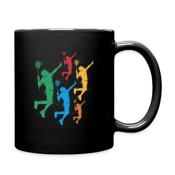 Joueur de badminton garçons Badminton enfants - Mug uni - noir - Droite