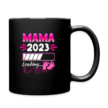Mom 2023 Loading Pregnant Baby Child Pregnant - Full Colour Mug - black - Right