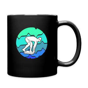 Schwimmer Schwimmen Schwimmsport Schwimm Jungen - Tasse einfarbig - Schwarz - Rechts