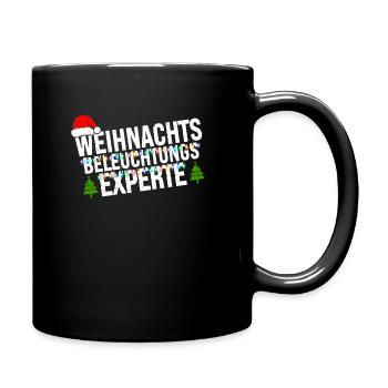 Weihnachtsbeleuchtungsexperte Lichterkette Xmas - Tasse einfarbig - Schwarz - Rechts