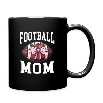American Football Mom Geschenk - Tasse einfarbig - Schwarz - Rechts