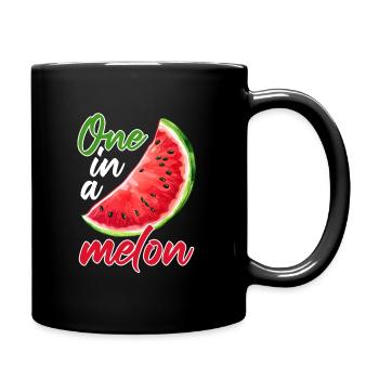 One In A Melon Funny Melon Summer - Full Colour Mug - black - Right