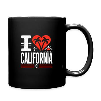 I Love California | The Golden State - Full Colour Mug - black - Right