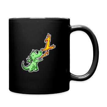 1 an - Inscription à l’école - Motif Dragon - Numéro 1 - Mug uni - noir - Droite