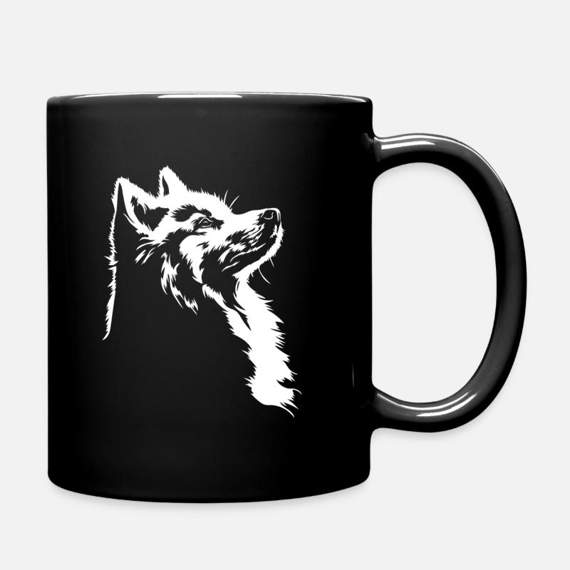 Samoyède Silhouette Chien Chien Wilsigns - Mug uni - noir