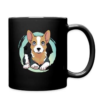 Chiot -1 - Mug uni - noir - Droite