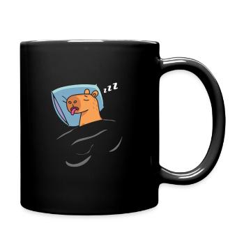 Capybara Pajama Sleep Shirt Capybara Capybara - Full Colour Mug - black - Right