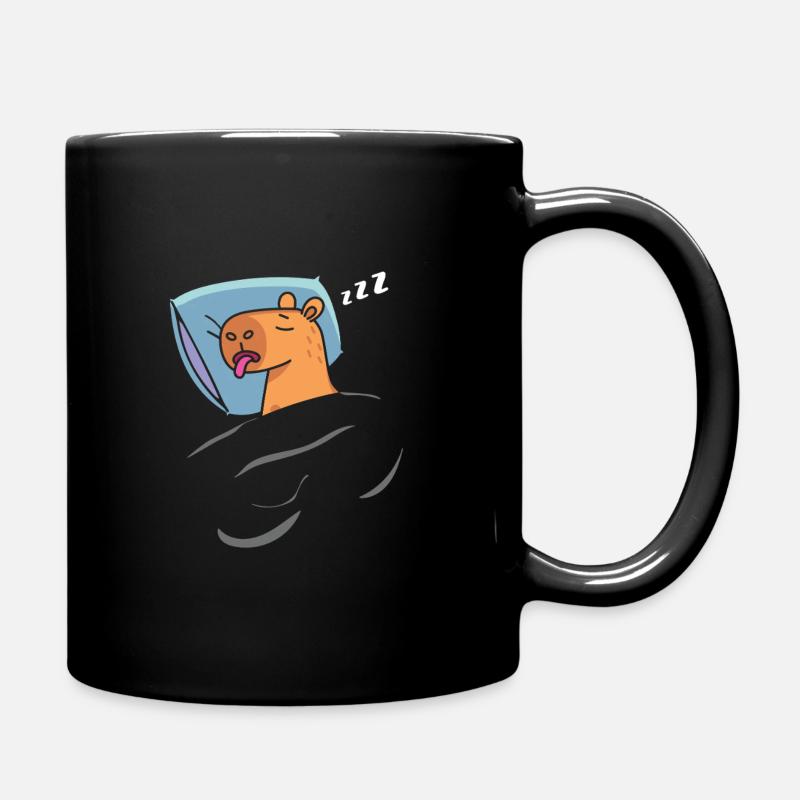 Capybara Pyjama Schlafshirt Wasserschwein Capybara - Tasse einfarbig - Schwarz