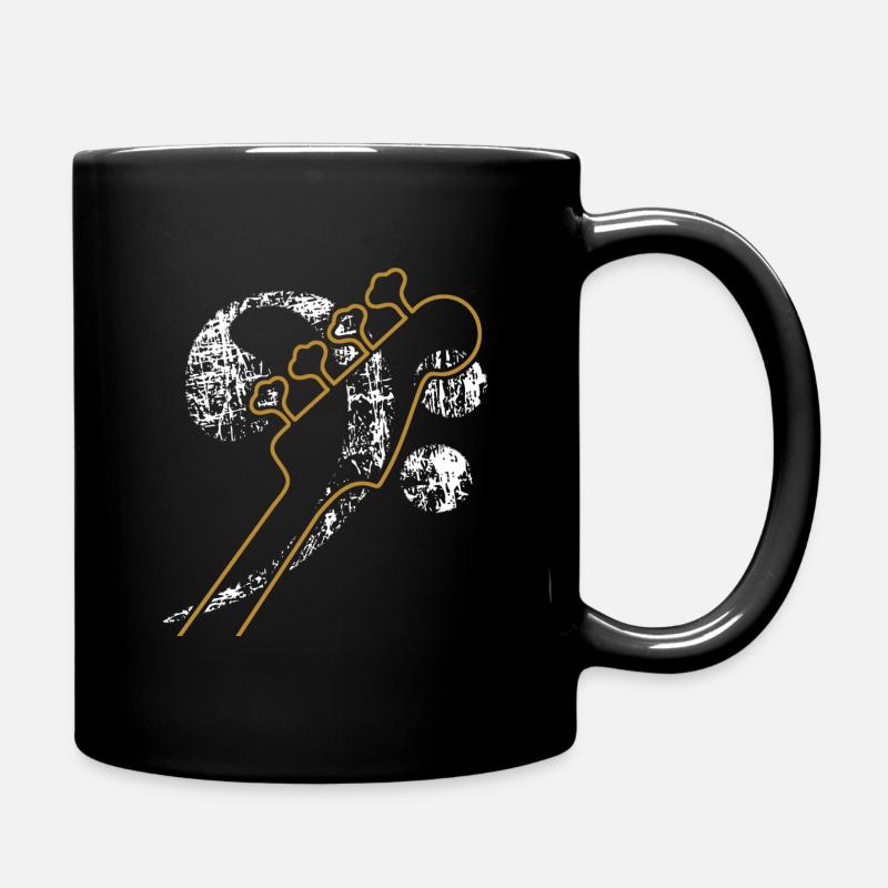 Clé de basse. Bass Clef, Basse-Guitare distressed - Mug uni - noir
