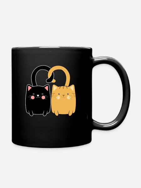 Cats In Love Cat Love Cadeau Saint Valentin - Mug uni - noir