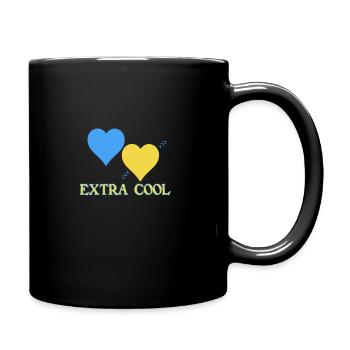 Down Syndrom Geschenk Geburt Geburtstag lustig - Tasse einfarbig - Schwarz - Rechts