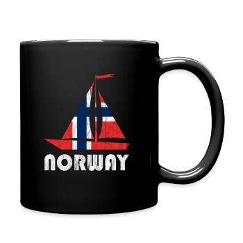Norway Boat Flag Norvège Norge Elk - Mug uni - noir - Droite