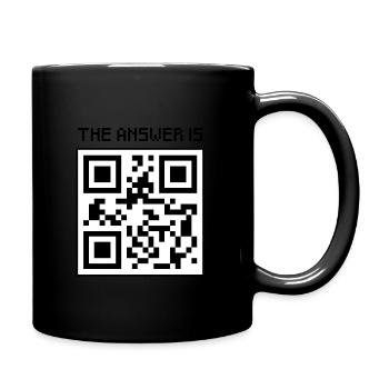 Antwort 42 - Tasse einfarbig - Schwarz - Rechts