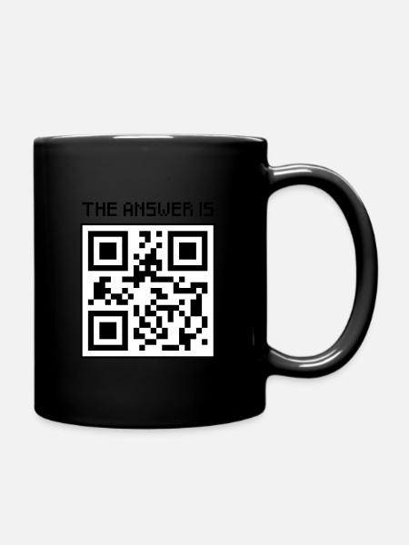 Antwort 42 - Tasse einfarbig - Schwarz