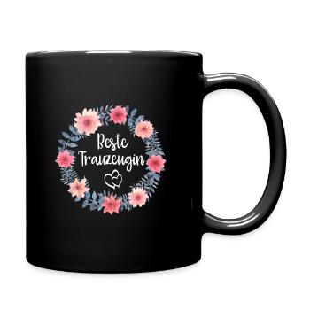 Trauzeugin Junggesellinnenabschied Bride Braut - Tasse einfarbig - Schwarz - Rechts