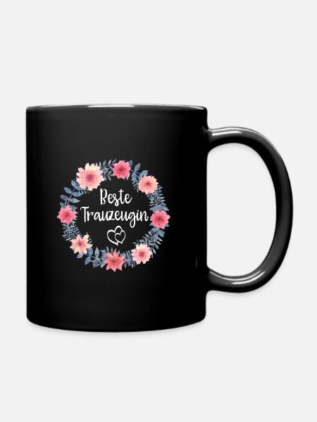 Trauzeugin Junggesellinnenabschied Bride Braut - Tasse einfarbig - Schwarz