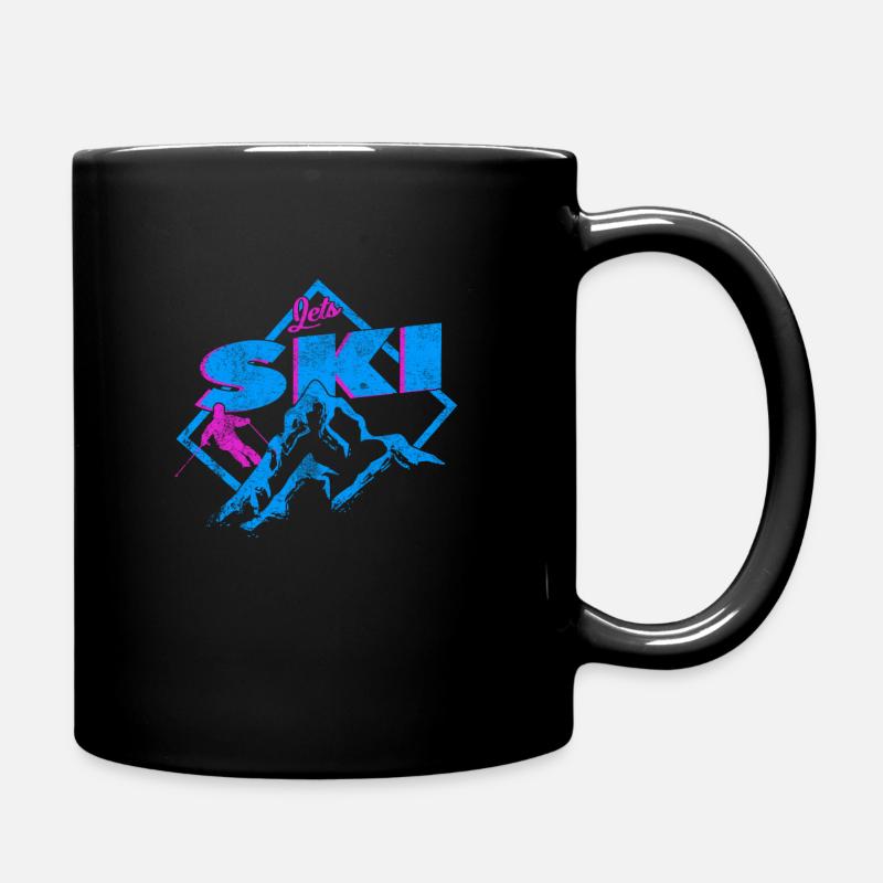 Skiing Skiing Skiing Skiing Skiing - Full Colour Mug - black