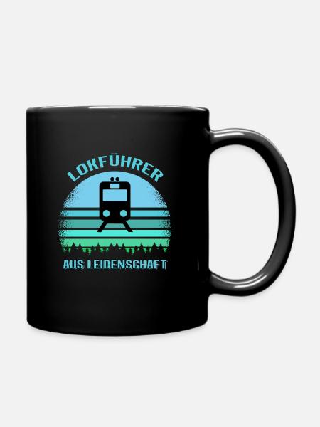 Engine driver with passion - Full Colour Mug - black