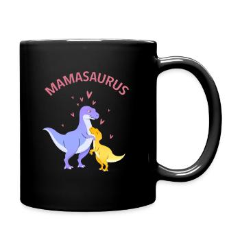 Mamasaurus, Dinosaur, T Rex, Dino, Mother's Day - Full Colour Mug - black - Right