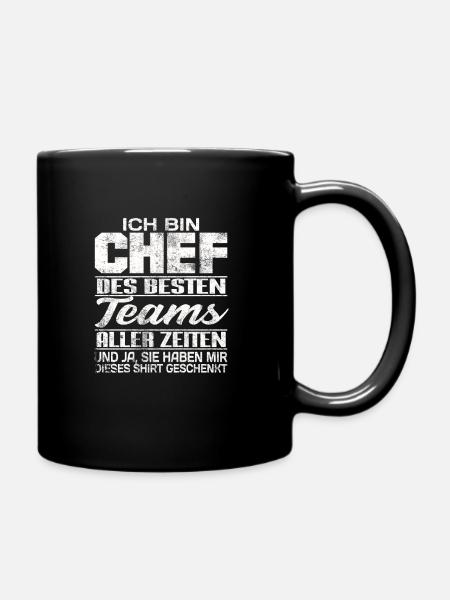 Chef Lustig Geschenk Team - Tasse einfarbig - Schwarz