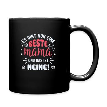 Mama, Baby, Geburt - Tasse einfarbig - Schwarz - Rechts